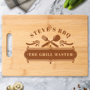 Personalized Grill Master Engraved Cutting Board