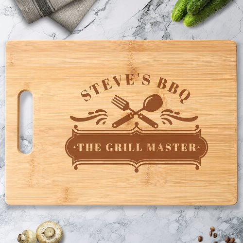 Personalized Grill Master Engraved Cutting Board