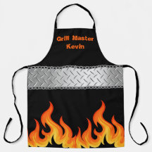 Personalized Grill Master Flame Black