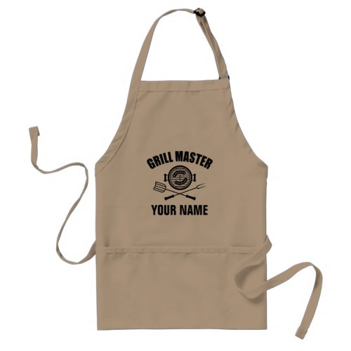 personalized grill master name adult apron