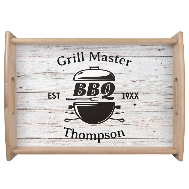 Personalized Grill Master Serving Tray (Front)