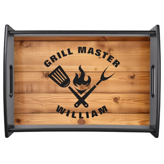 Personalized Grill Master Serving Tray (Front)