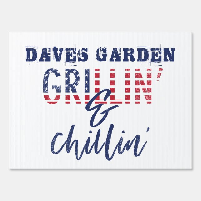 Personalized grilling & chillin sign (Front)