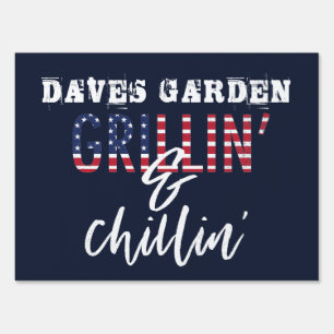 Personalized grilling & chillin sign