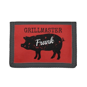 Personalized Grillmaster Wallet For Bbq King by cookinggifts at Zazzle