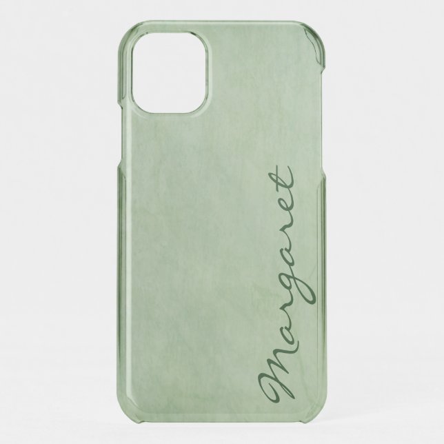 Personalized Gritty Green Uncommon iPhone Case (Back)