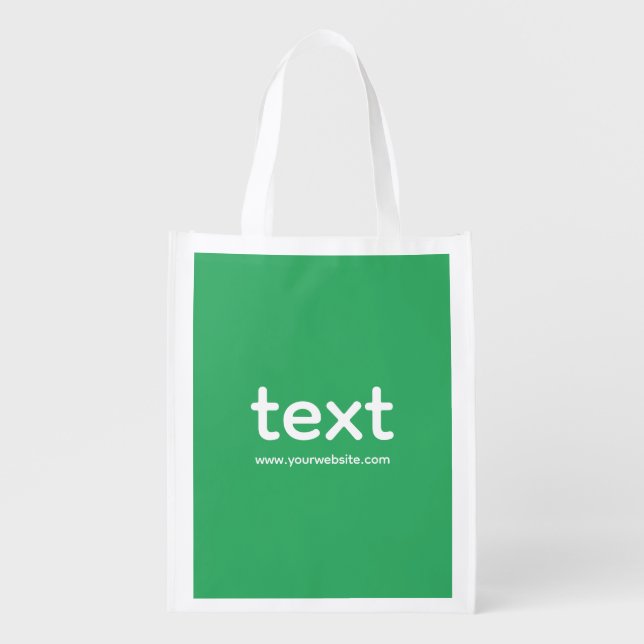 Personalized Grocery Bags Company Name & Website (Front)