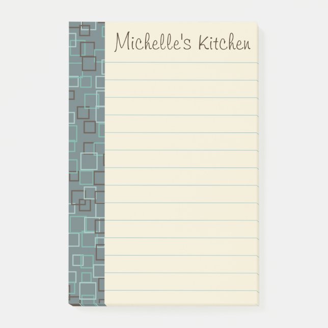 Personalized Grocery Kitchen Post It Notes Gift (Front)