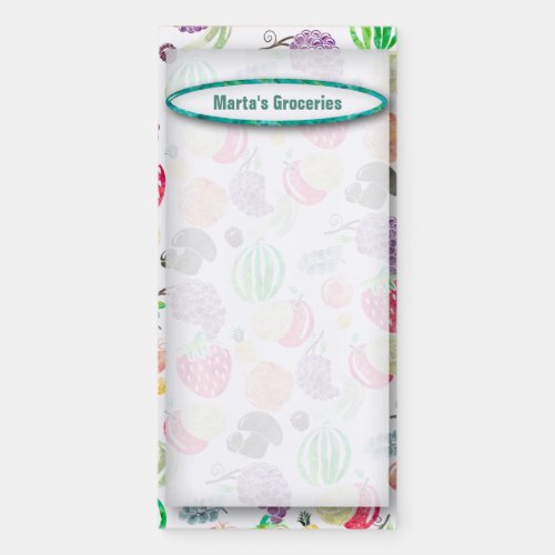 Personalized Grocery List Magnetic Notepad