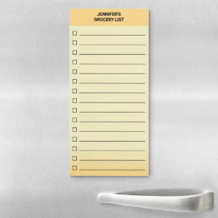 Personalized Grocery List Magnetic Notepad