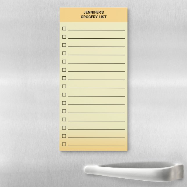 Personalized Grocery List Magnetic Notepad (In Situ)