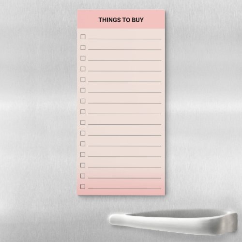 Personalized Grocery List Magnetic Notepad