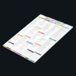 Personalized Grocery List Notepad<br><div class="desc">Modern and colorful personalized grocery list by WRKDesigns.</div>