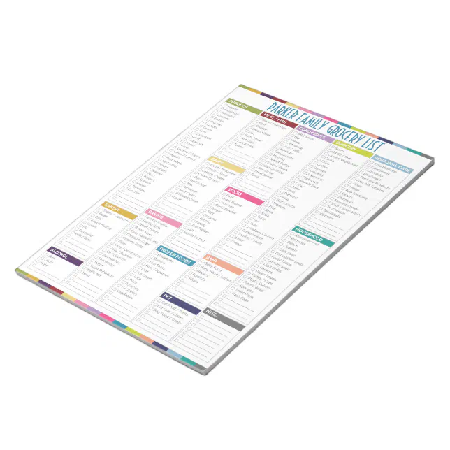 Personalized Grocery List Notepad | Zazzle