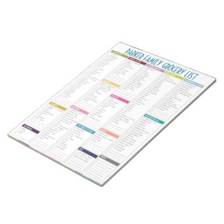 Personalized Grocery List Notepad