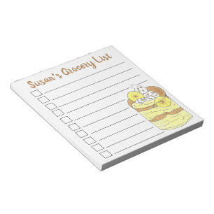 Personalized Grocery Shopping List Banana Pudding Notepad