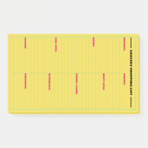 Personalized Grocery Shopping List Large Post-it Notes