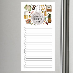 Personalized Grocery Shopping List Magnetic Notepad at Zazzle