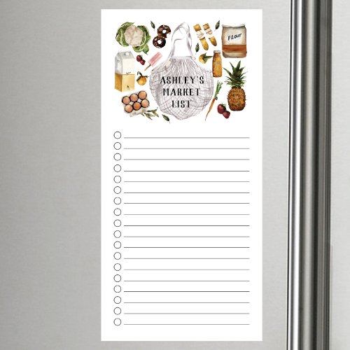 Personalized Grocery Shopping List Magnetic Notepad