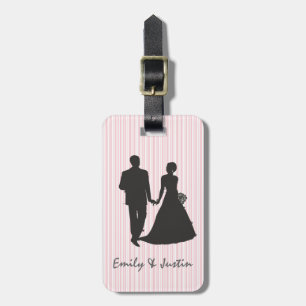 Personalized Groom and Bride Luggage Tag