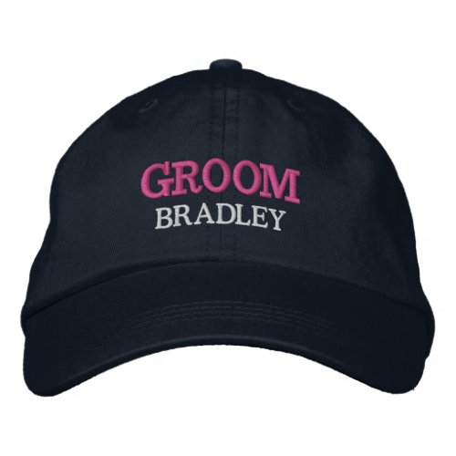 Personalized Groom Bachelor Party Custom Embroidered Baseball Cap