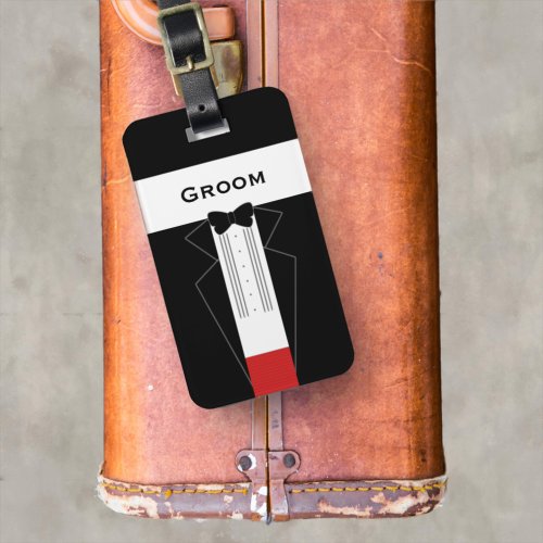 Personalized Groom Bachelor Party Luggage Tag