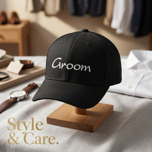 Personalized Groom Baseball Cap with Embroidery