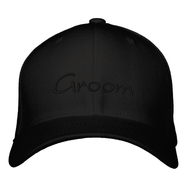 Personalized Groom Baseball Cap with Embroidery (Front)