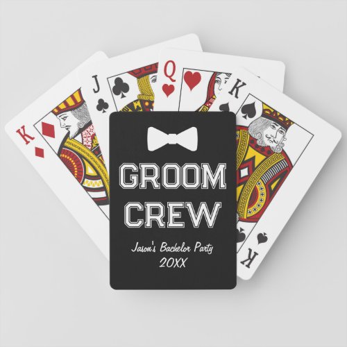 Personalized Groom Crew Bachelor Party Stag Playing Cards
