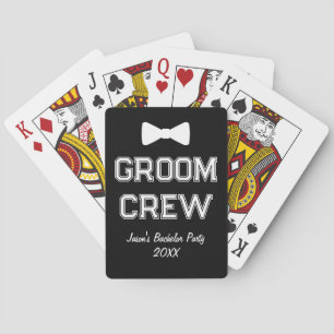 Personalized Groom Crew Bachelor Party Stag Poker Cards