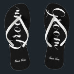 Personalized Groom Flip Flops with Name<br><div class="desc">The perfect pair of flip flops for the Groom!  Personalize them with his name,  or remove all together.</div>