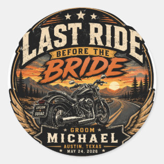 Personalized Groom Motorcycle Sticker