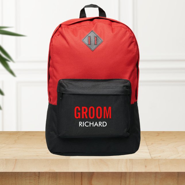 Personalized Groom Name Wedding Port Authority® Backpack (Creator Uploaded)