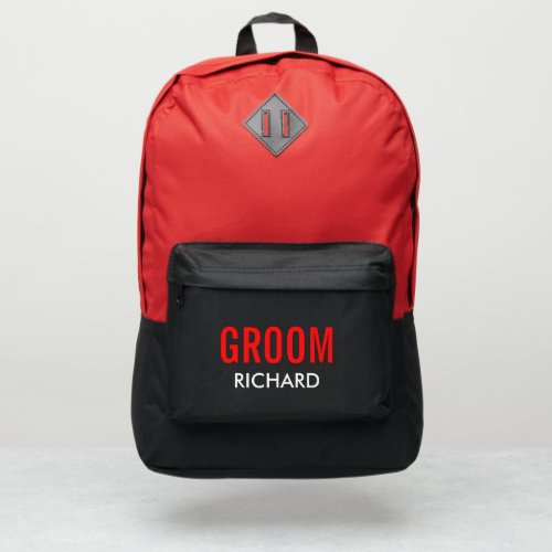 Personalized Groom Name Wedding Port Authority Backpack