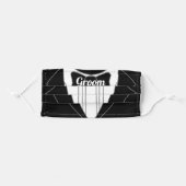 Personalized Groom Tuxedo Graphic Adult Cloth Face Mask (Front, Folded)