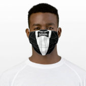 Personalized Groom Tuxedo Graphic Adult Cloth Face Mask (Worn)