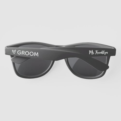 Personalized Groom Wedding Day Sunglasses