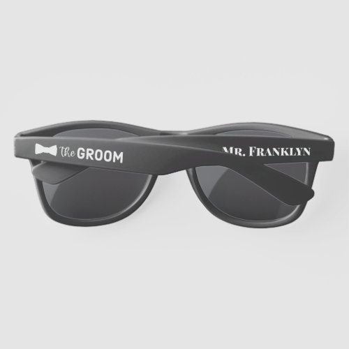 Personalized Groom Wedding Day Sunglasses