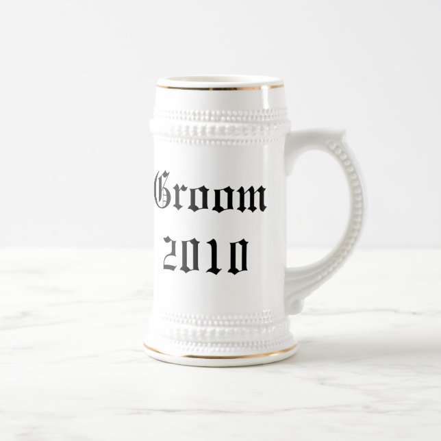 Personalized groom Wedding favor stein (Right)