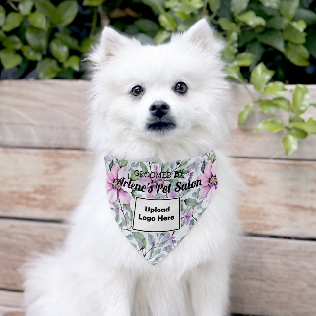Personalized Groomed by (Add Business) Dog Pet Bandana Collar (Dog)