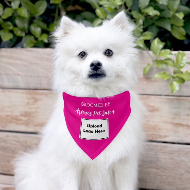 Personalized Groomed by (Add Business) Dog Pet Bandana Collar (Dog)