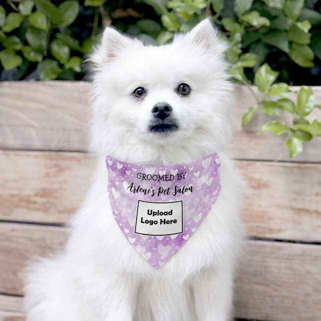 Personalized Groomed by (Add Business) Dog Pet Bandana Collar (Dog)