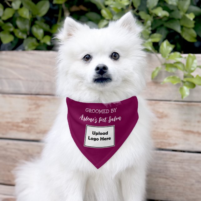 Personalized Groomed by (Add Business) Dog Pet Bandana Collar (Dog)