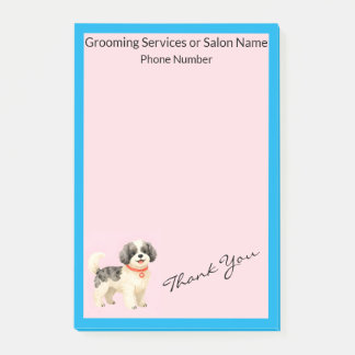 Personalized Grooming Dog Modern Collection Post-it Notes