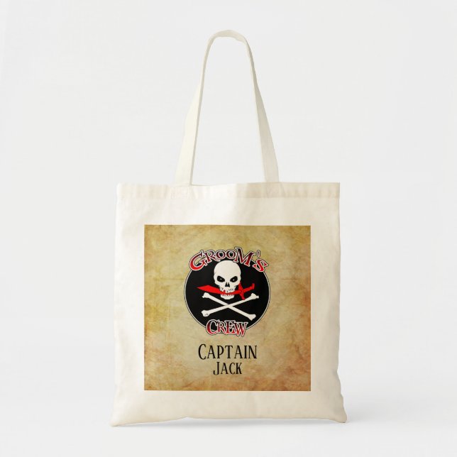 Personalized Groom's Crew Tote Bag (Front)