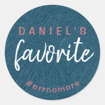 Personalized Groom's Favorite Rose Gold Blue Favor