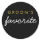 Personalized Groom's Favorite Sticker Black Gold
