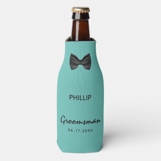 Personalized Groomsman Bottle Cooler (Bottle Front)