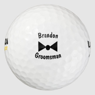 Personalized Groomsman Bowtie Golf Balls