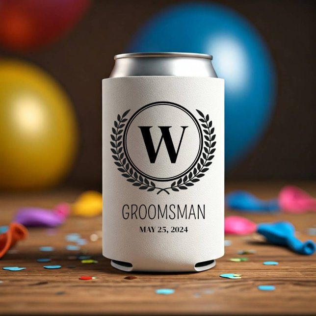 Personalized Groomsman Can Cooler (can cooler)